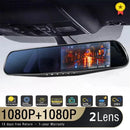 Retrovisor Smart para carro, DVR Espelho Retrovisor, IPS frontal e câmera traseira, Black Box, Novo, 4,3 polegadas