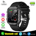 Novo xiaomi militar relógio inteligente masculino ip67 3atm esportes ao ar livre rastreador de fitness 
monitor saúde 1.44 Polegada chamada bluetooth smartwatch