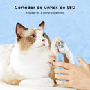 Cortador de unhas para cães e gatos com aparador de unhas LED.