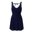 Vestido em decote V sem manga