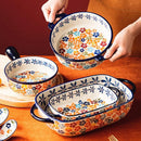 Travessa de Cerâmica com Alças — Ideal para Forno, Gratinados e Servir à Mesa