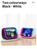 Alto-falante inteligente com IA, Bluetooth 5.4, tela sensível ao toque HD, despertador eletrônico, som estéreo Hi-Fi e assistente de voz.
