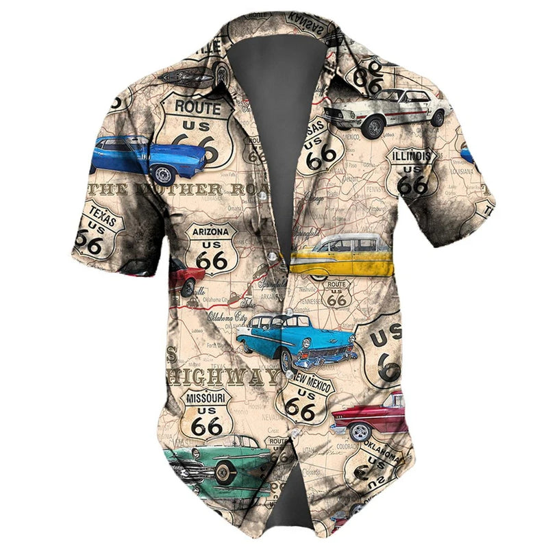 Camisa estampada Street Wear  masculina