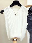 Blusa pulôver feminino sem manga