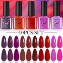 LILYCUTE 10Pcs/set Gel Unha Polonês