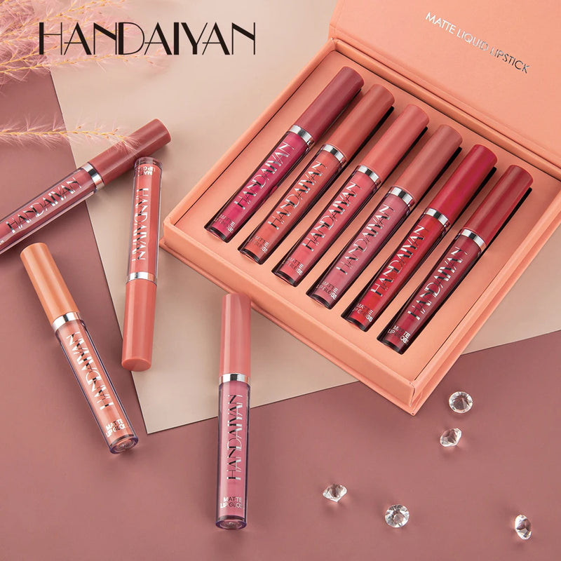 Kit com 6 batons gloss HANDAIYAN
